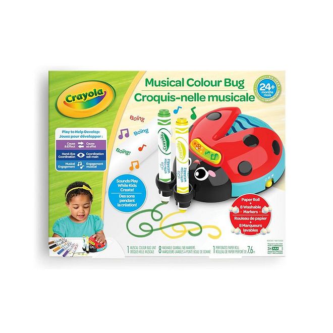 Crayola Doodle Bug with Accessories, Sensory Toy, 8 Sounds, Cause and Effect, 2 Years+, L 29 x B 22 x H 6.35 cm, Pack of 10 - Multicolour - Image 3