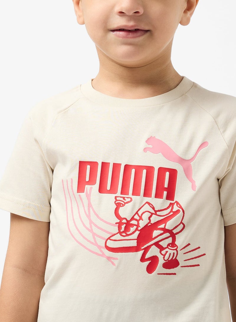 PUMA Kids Little Runners Aop T-Shirt - Image 3