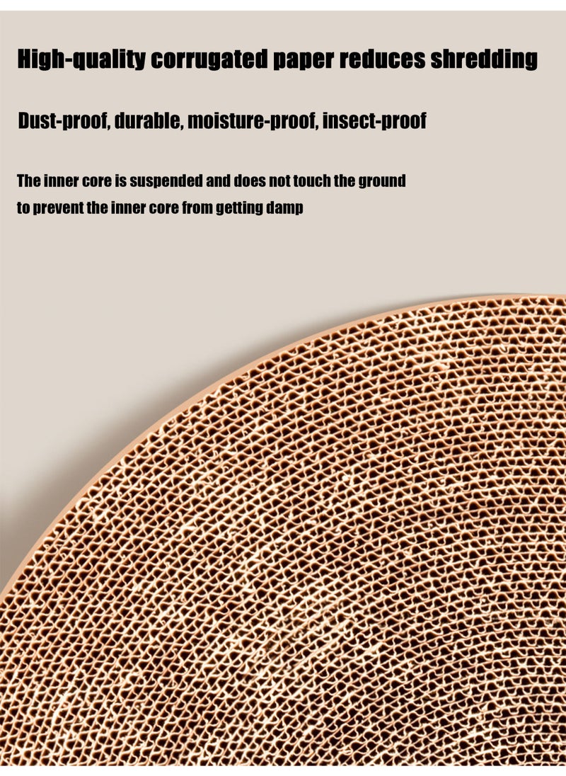 Cat scratching board, cat bed with ball, one-piece non-shedding claw grinding corrugated paper cat scratching basin vertical cat toy 45cm Blue