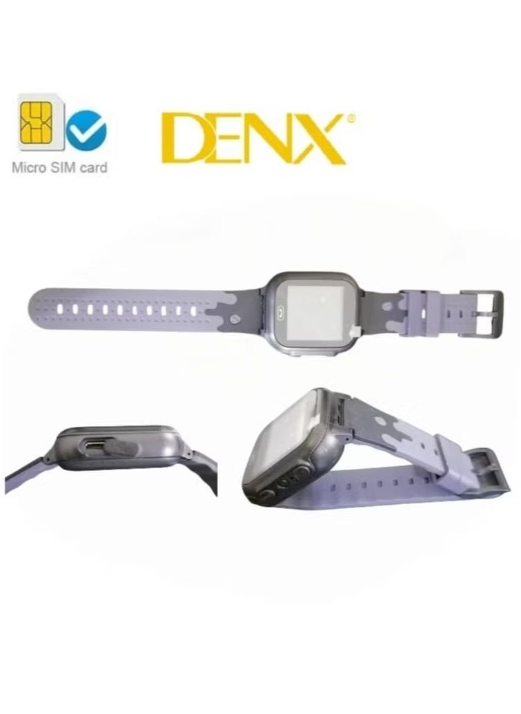 Denx Smart watch for kids with GPS, SIM and water resistance Black  - Image 2