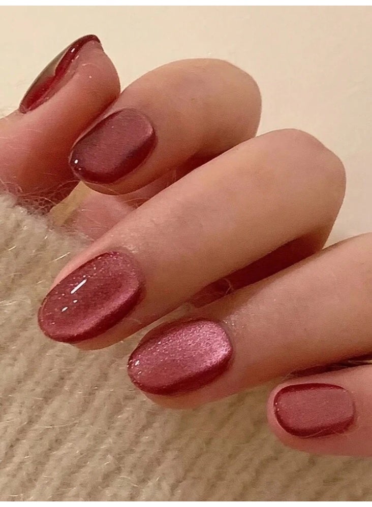 3N Nana Nails Press On Set - 6 Trendy Colors & Effects (Cat-Eye, Pearl) for Instant Manicures! - Image 3