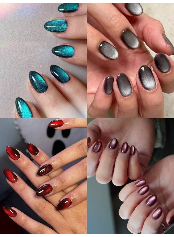 3N Nana Nails Press On Set - 6 Trendy Colors & Effects (Cat-Eye, Pearl) for Instant Manicures! - Image 5