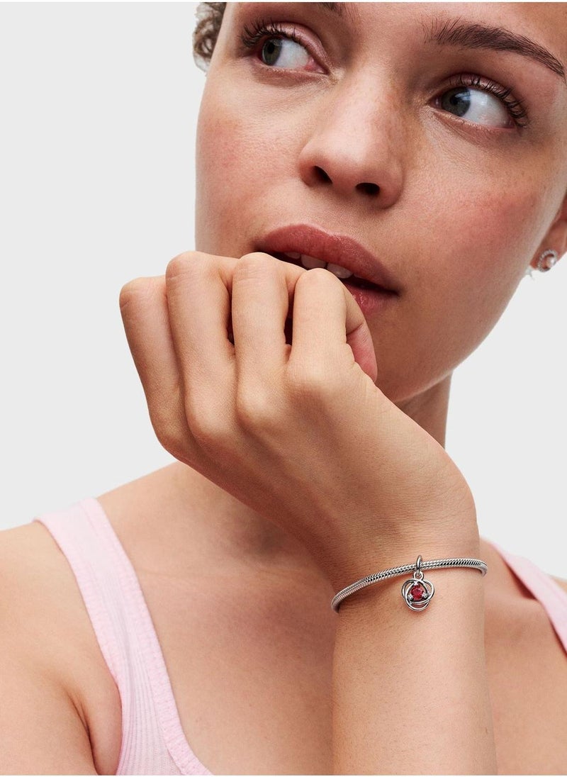 PANDORA True Red Eternity Circle Dangle Charm  - Image 4