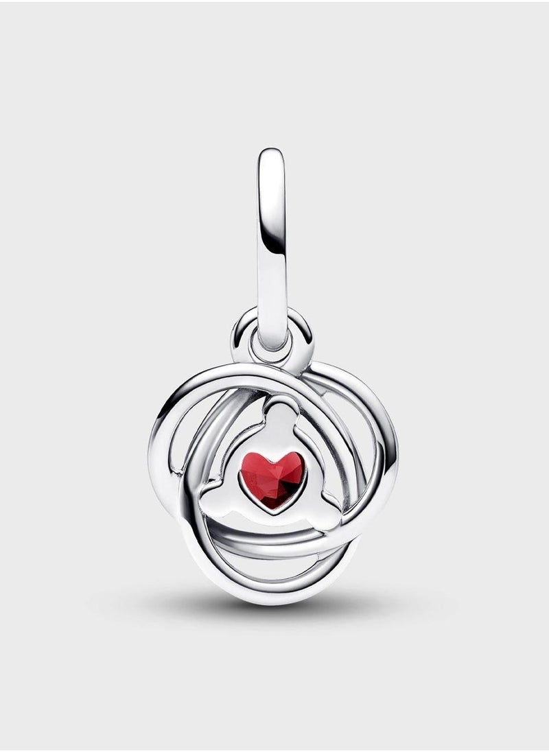 PANDORA True Red Eternity Circle Dangle Charm  - Image 2