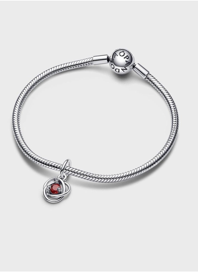 PANDORA True Red Eternity Circle Dangle Charm  - Image 3
