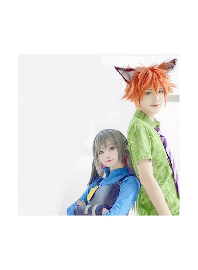 NIBEMINENT Long Hair Cosplay Wig Grey - Image 2