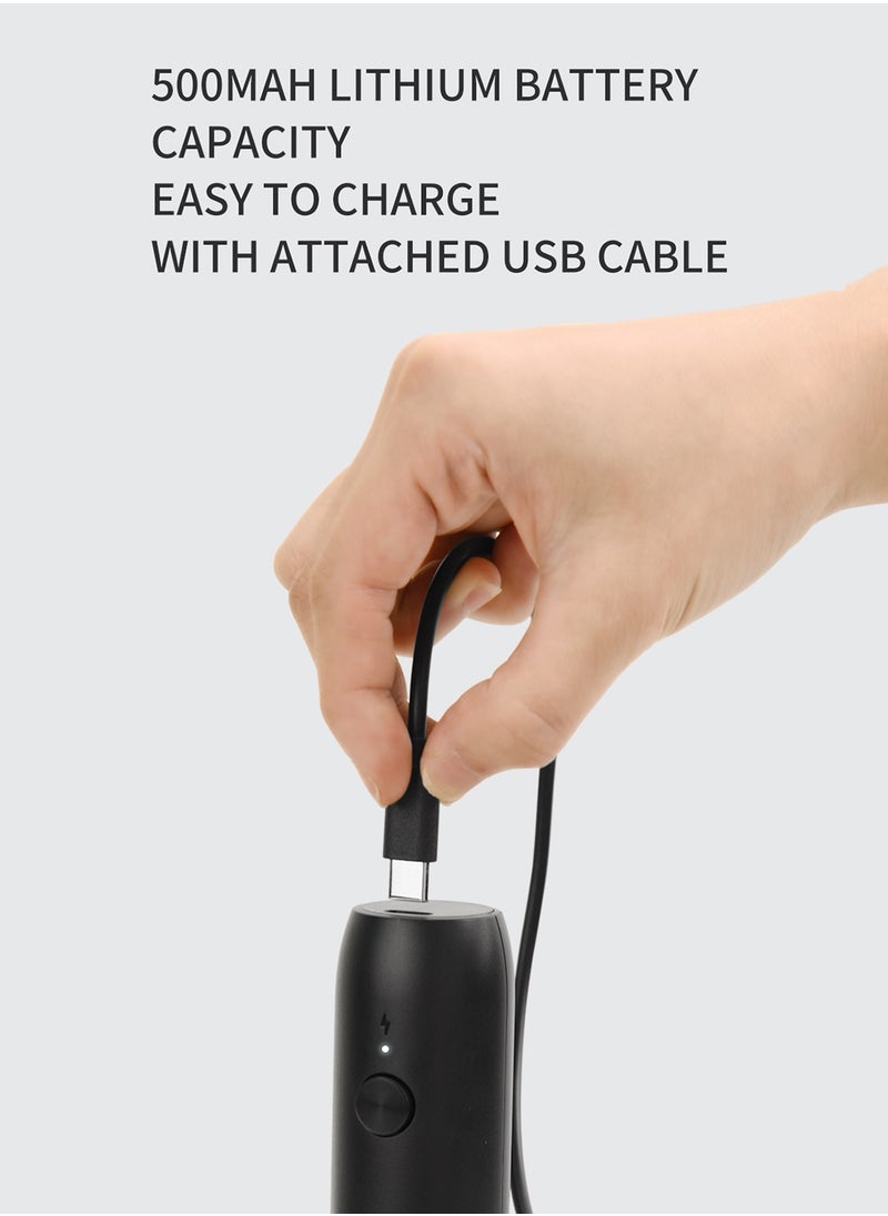 DOSCHER - Electric Milk Frother USB-C Charging Handheld Foam Maker 10W High Power 304 Stainless Steel Whisk Low Noise Compact Design for Coffee Lattes Cappuccinos and Baking - Image 1