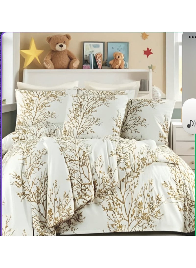 طقم ملاية سرير فلات 4 قطع خامه قطنيه عامريه كبير المقاس 240*260 - Image 2