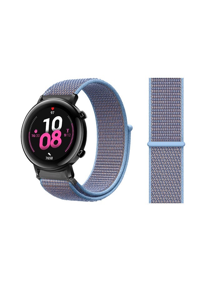 NIBEMINENT Nylon Loop Replacement Band For Huawei Watch GT 2 Cerulean Blue