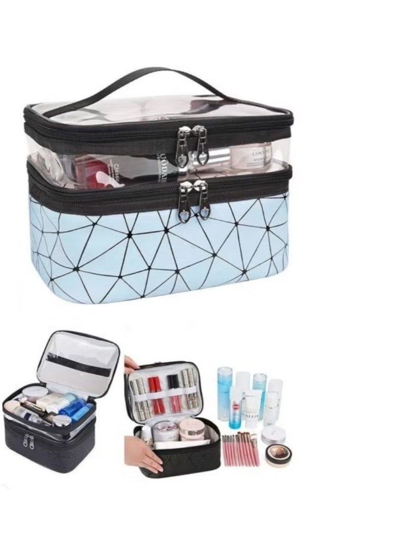 Multifunctional Double Layer Cosmetic Bag - Image 1