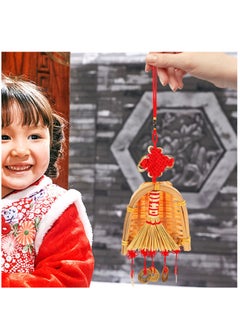 Excefore Chinese Lucky Decoration, Good Luck Charms Decor Chinese Knot Lucky Coins I-Ching Fortune Coin Chinese Broom for and Healthy, Chinese New Year Car Decoration  - Image 3