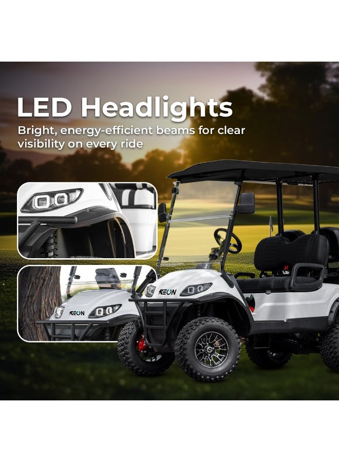Keon Premium Lifted Electric Golf Cart Lithium Battery 4 Seater With Lifted Suspension and 3 Years Warranty - Image 5
