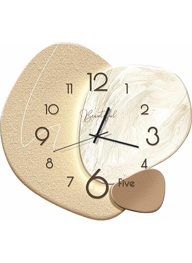 The Bros ساعات حائط عصرية تعمل بالبطارية، ساعات كوارتز صامتة ثلاثية الأبعاد لغرفة المعيشة، المطبخ، المنزل، الحمام، ديكور حائط غرفة النوم 14.9 بوصة - Image 1