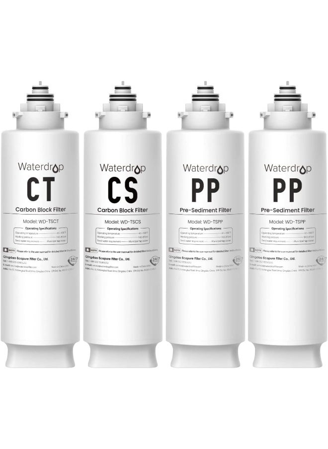 Waterdrop Waterdrop Undersink Replacement Water Filter Compo Pack, 2PP+CT+CS  - Image 1