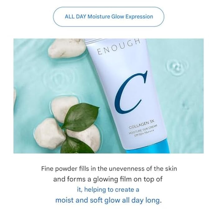 Enough Collagen 3X Moisture Sun Cream SPF50, Korean Skin Care Face Sunscreen Moisturizer for Women, After Sun Lotion - Image 3