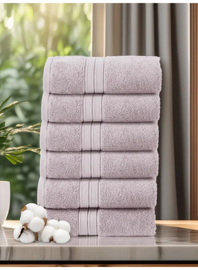 Donetella 6-Pcs Hand Towel Set (40x70 cm) – 100% Combed Cotton 600 GSM | Quick Dry, Ultra-Absorbent, Thick & Plush | Ideal for Spa, Gym, Hotel & Everyday Luxury