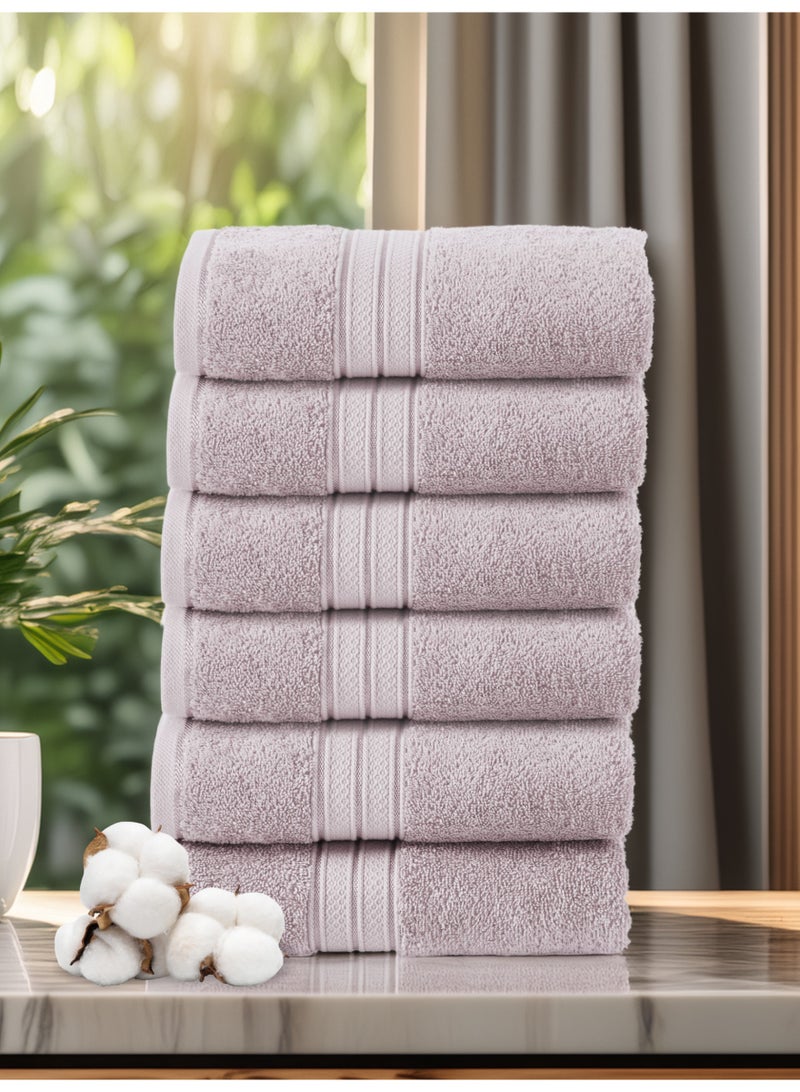 Donetella 6-Pcs Hand Towel Set (40x70 cm) – 100% Combed Cotton 600 GSM | Quick Dry, Ultra-Absorbent, Thick & Plush | Ideal for Spa, Gym, Hotel & Everyday Luxury - Image 1