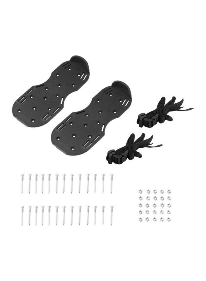 NIBEMINENT Pair Of Epoxy Aerating Garden Spikes Shoes Black 29x3.3x13centimeter - Image 4