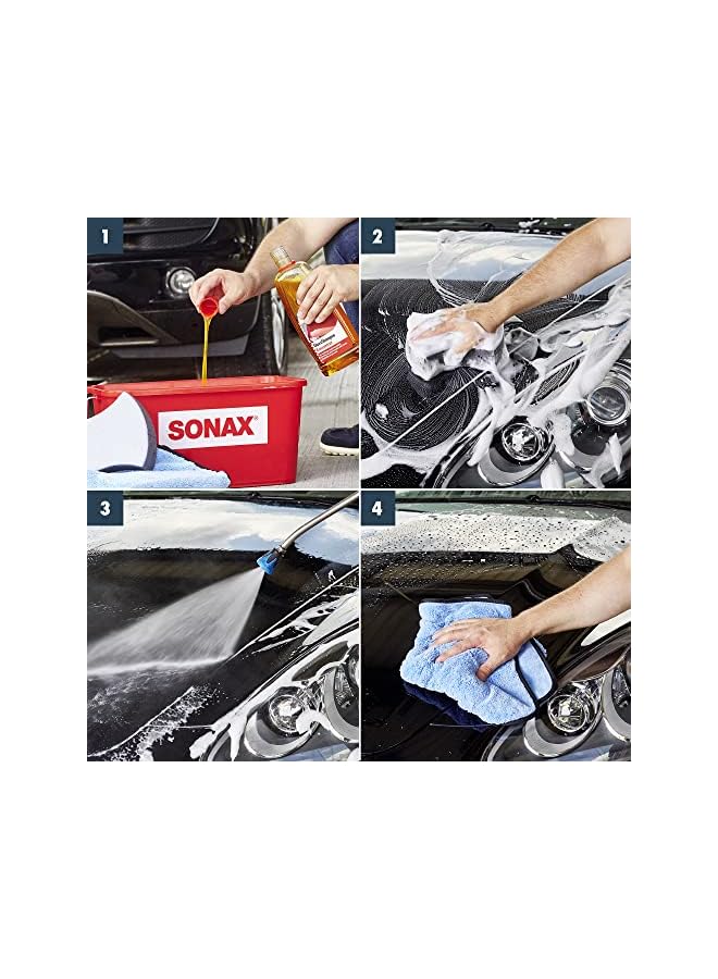 SONAX Gloss Shampoo Concentrate - Professional Car Cleaning Solution for all Paintwork Surfaces - Leaves Paint Shiny, Glossy, and Brilliant - Thick Lather, Pleasant Scent, pH-Neutral Formula - 1L - Image 3