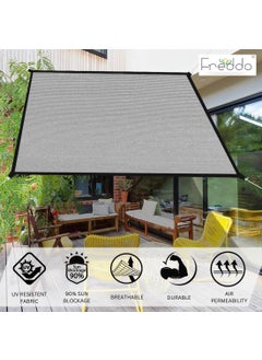 FREDDO FREDDO HDPE Fabric Polyester Webbing Sun Shade Sails 8590 Protection from Sun UV Rays for Car Parking Outdoor Garden Balcony Patio Grey Color 95 ft x 15 ft Pack of 1 Piece  - Image 3