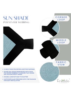 FREDDO FREDDO HDPE Fabric Polyester Webbing Sun Shade Sails 8590 Protection from Sun UV Rays for Car Parking Outdoor Garden Balcony Patio Grey Color 95 ft x 15 ft Pack of 1 Piece  - Image 2