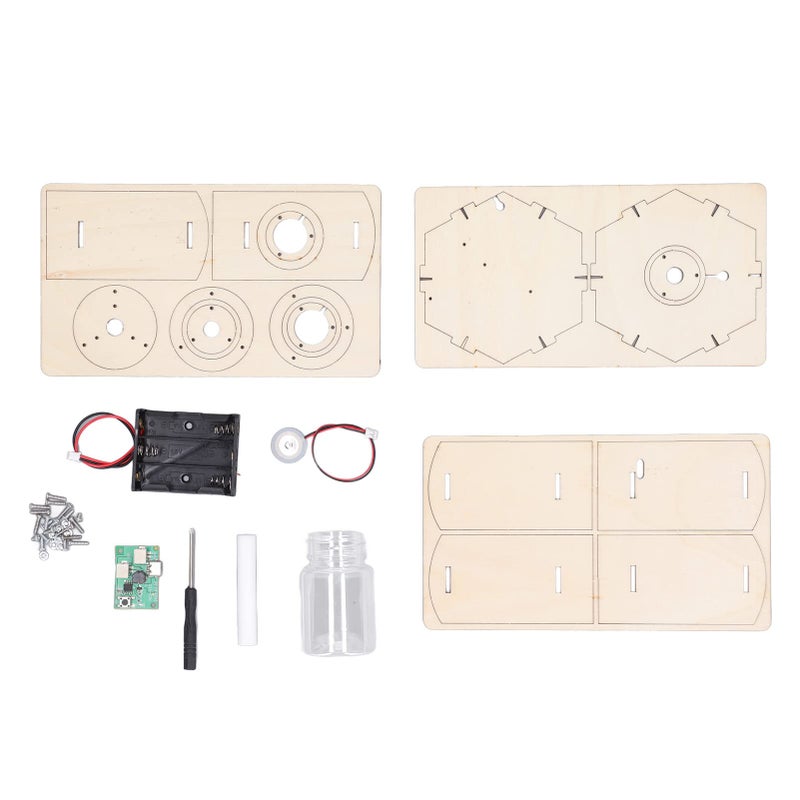 Wooden 3D Puzzle Humidifier Model Kit With Type C Interface And Timer Educational Toy For Kids Ages 6 To 14 - Image 2