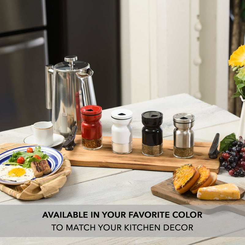 CHEFVANTAGE Salt and Pepper Shakers Set with Adjustable Pour Holes by CHEFVANTAGE - Stainless Steel - Image 5