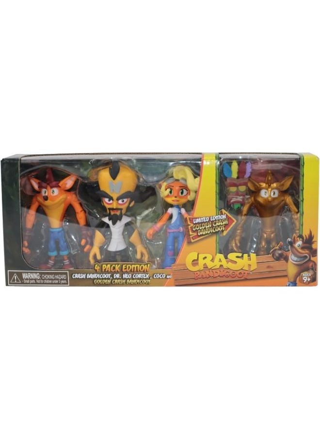 Crash Bandicoot - مجموعة من 4 مجسمات لشخصية كراش بانديكوت - Image 1