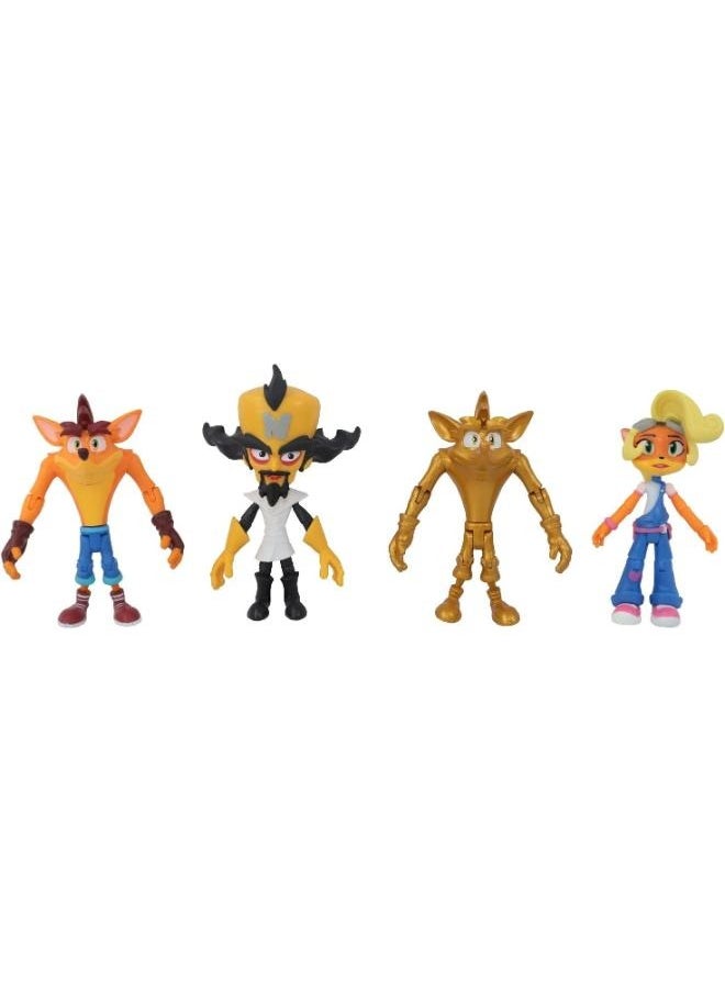 Crash Bandicoot - مجموعة من 4 مجسمات لشخصية كراش بانديكوت - Image 1