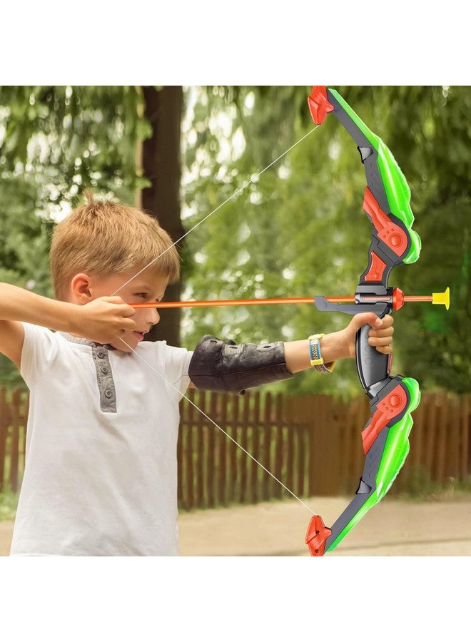 TEMI Kids Bow And Arrow Set - Led Light Up Archery Toy Set With 10 Suction Cup Arrows, Target & Quiver, Indoor And Outdoor Toys For Children Boys Girls - Image 2