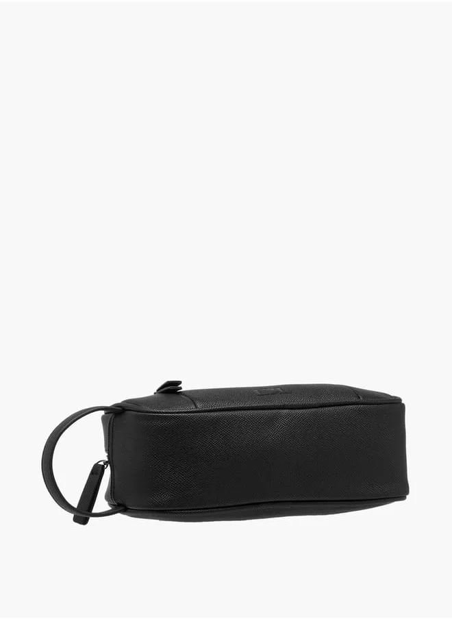 ال بي ال من شو اكسبرس Men Textured Pouch with Handle and Zip Closure