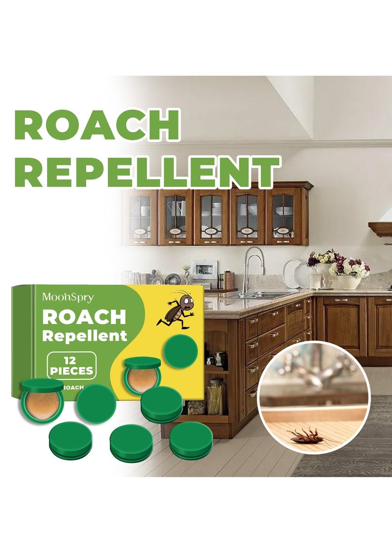 MOONSPRY Roach Bait Stations, Natural Cockroach Repellent, Roach Traps Indoor/Outdoor Use, Roach Killer Indoor Infestation for Small  Large Roaches, Non-Toxic, Long Lasting Protection (12 PCS) - Image 5