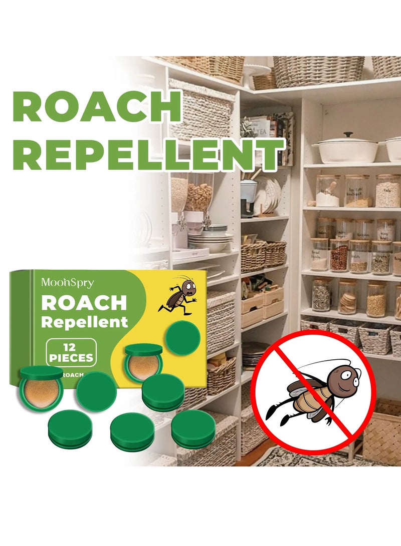 MOONSPRY Roach Bait Stations, Natural Cockroach Repellent, Roach Traps Indoor/Outdoor Use, Roach Killer Indoor Infestation for Small  Large Roaches, Non-Toxic, Long Lasting Protection (12 PCS) - Image 2