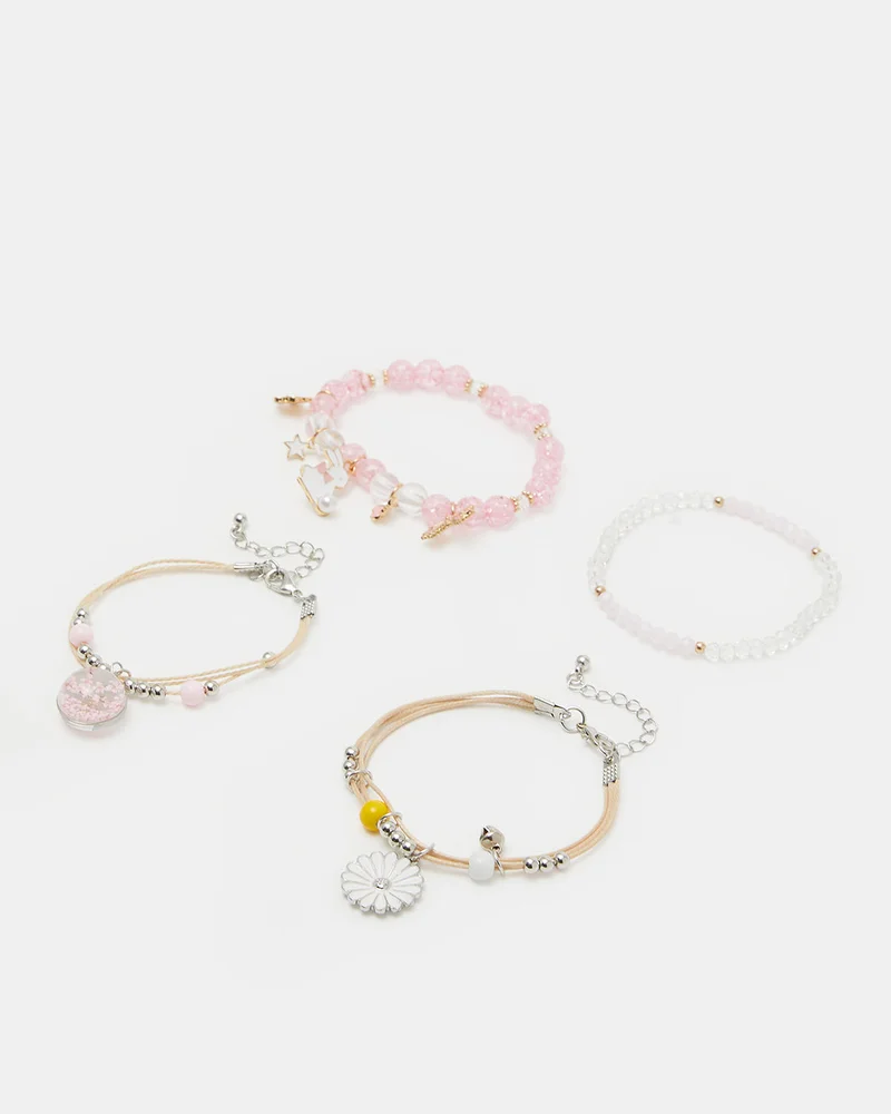 ردتاغ Girls Assorted Bracelet Set (Pack of 4)