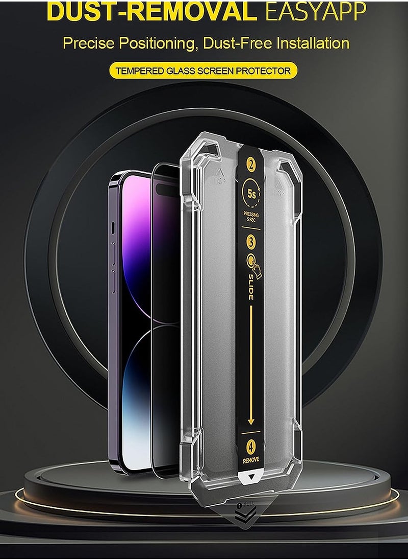 AJYAL - [Pack of 2] iPhone 13 PRO MAX /14 PLUS Auto Alignment Screen Protector [Premium Tempered Glass] Sensor Protection, Easy Installation, Anti-Fingerprint for 13 PRO MAX / 14 Plus - Image 1