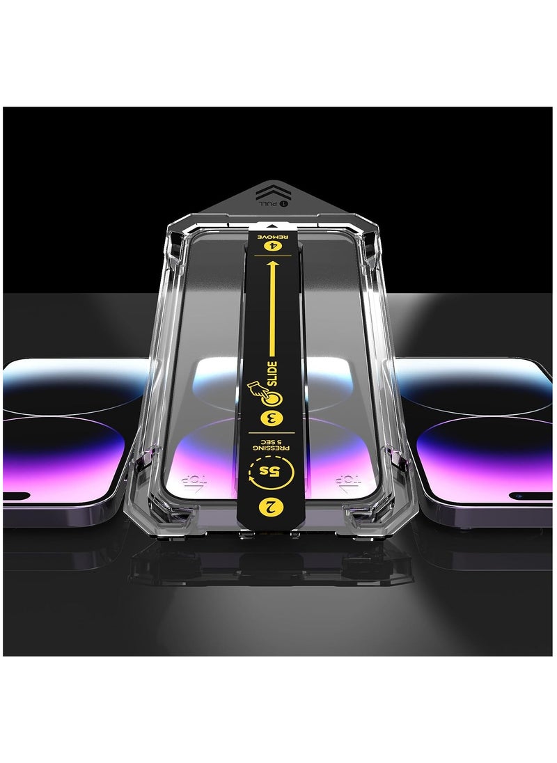 AJYAL - [Pack of 2] iPhone 13 PRO MAX /14 PLUS Auto Alignment Screen Protector [Premium Tempered Glass] Sensor Protection, Easy Installation, Anti-Fingerprint for 13 PRO MAX / 14 Plus - Image 1