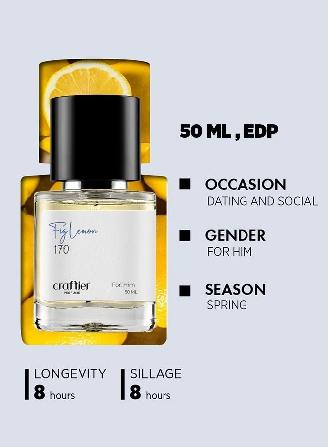 Craftier Perfume Inspired-K EDP Intense FIG LEMON - Inspired of-K EDP INTENSE, Eau De Parfum for Men - 50ml, Long Lasting Spicy Fragrance Upto 8-12 Hrs, Travel Size Men's Perfume for Men | Best Price UAE