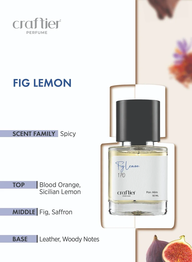 Craftier Perfume Inspired-K EDP Intense FIG LEMON - Inspired of-K EDP INTENSE, Eau De Parfum for Men - 50ml, Long Lasting Spicy Fragrance Upto 8-12 Hrs, Travel Size Men's Perfume for Men | Best Price UAE