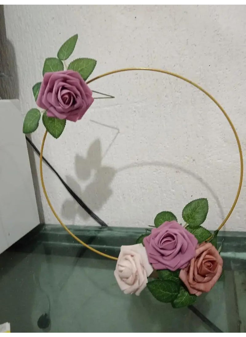 D-Seven D-Seven Artificial Flower 50pcs Mauve Roses with Stem for DIY Wedding Bouquets Floral Arrangements Bridal Shower Baby Shower Party Home Decor  - Image 2