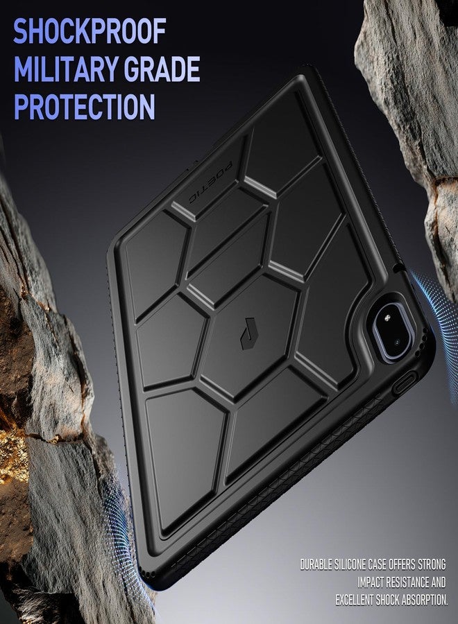 Poetic TurtleSkin Case for OnePlus Pad 3 13.2 inch (2025), Heavy Duty Shockproof Rugged Kids Friendly Drop Protection Silicone Cover Case, Black - Image 4