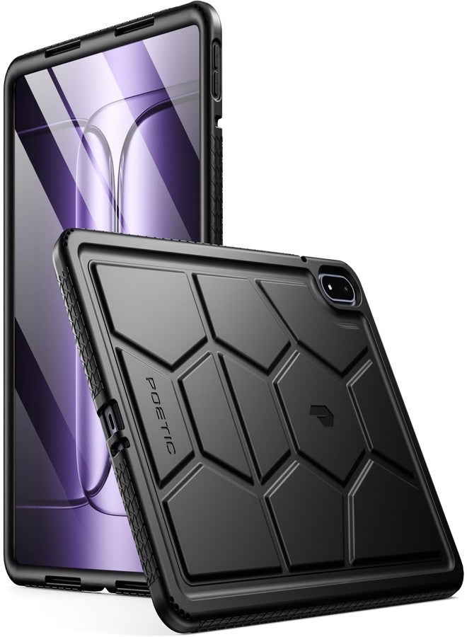 Poetic TurtleSkin Case for OnePlus Pad 3 13.2 inch (2025), Heavy Duty Shockproof Rugged Kids Friendly Drop Protection Silicone Cover Case, Black - Image 1