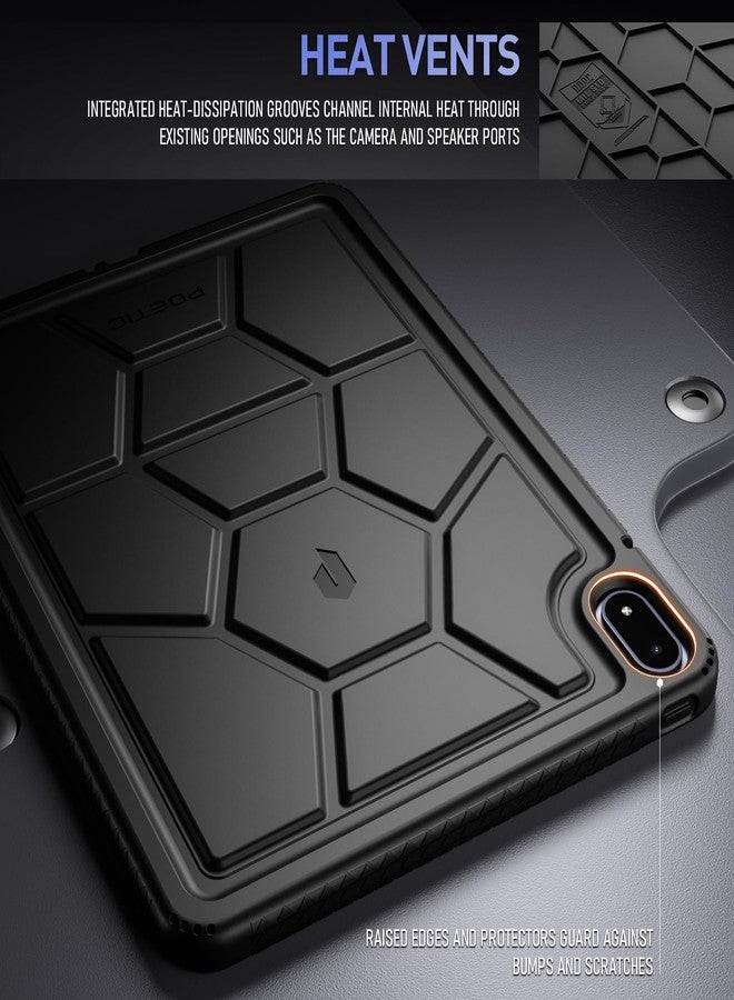 Poetic TurtleSkin Case for OnePlus Pad 3 13.2 inch (2025), Heavy Duty Shockproof Rugged Kids Friendly Drop Protection Silicone Cover Case, Black - Image 3