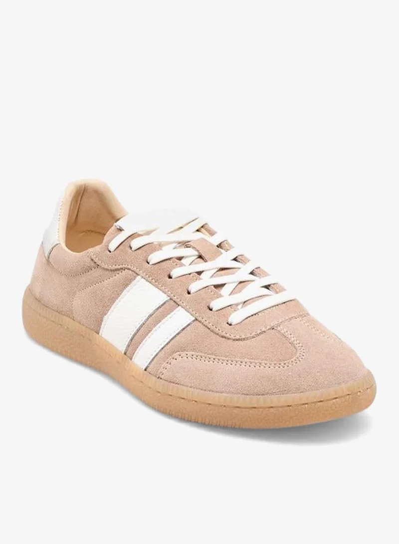 DUCHINI Women Lace-Up Leather Ankle Sneakers