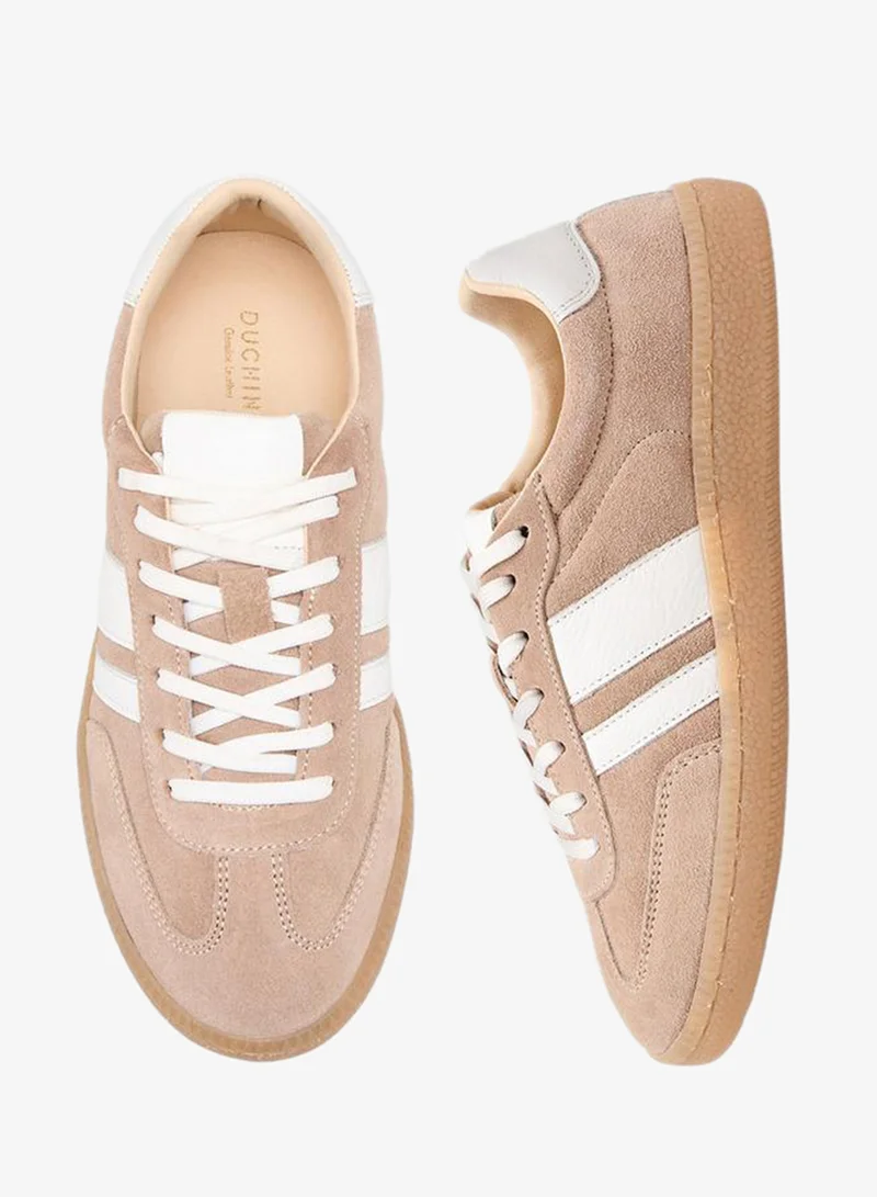 DUCHINI Women Lace-Up Leather Ankle Sneakers
