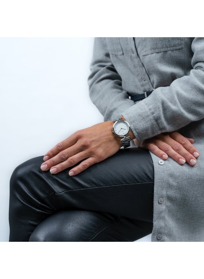 PIERRE CARDIN Women's Watch with Silver Metal Case and Silver Metal Band - Image 2