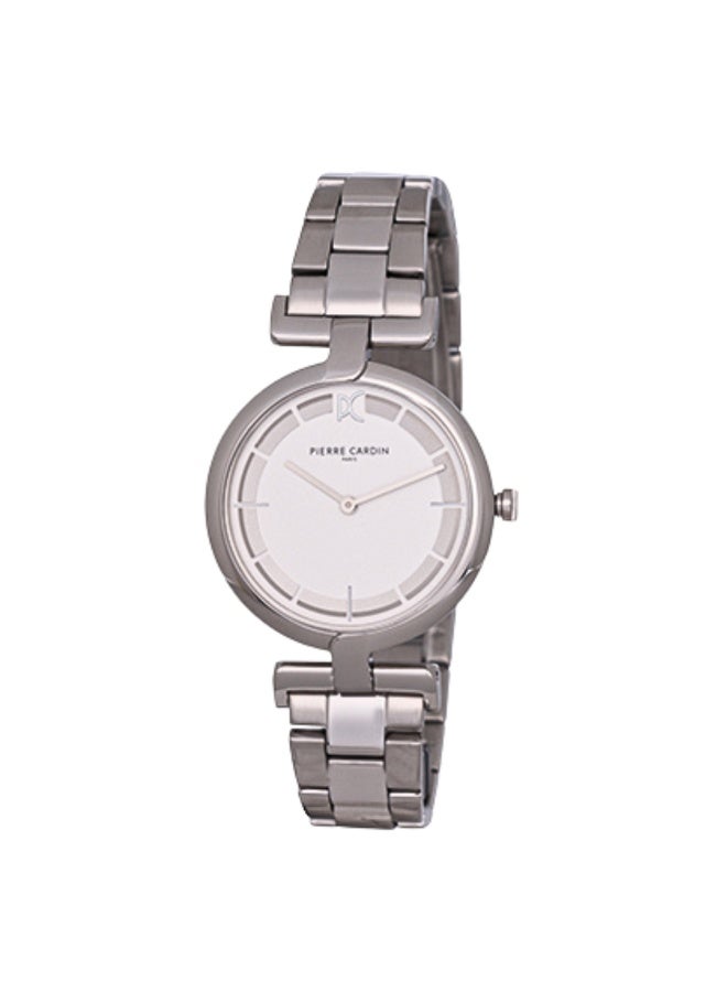 PIERRE CARDIN Women's Watch with Silver Metal Case and Silver Metal Band - Image 1