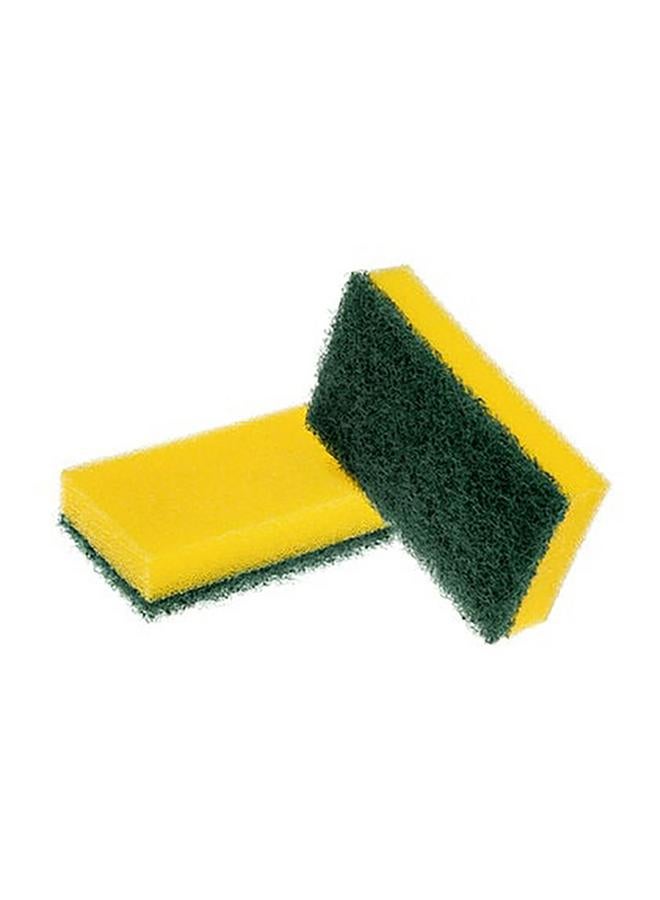 Scotch Brite 8-Piece Heavy Duty Classic Flat Laminate Scrub Sponge Yellow and Green - Image 2