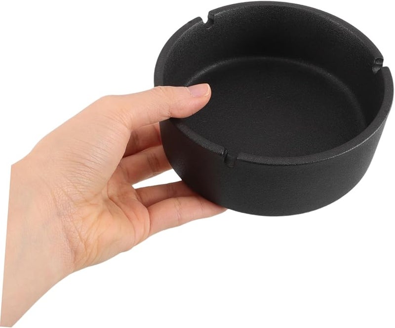 مطفأة سجائر خزفية من البورسلين عالية الحرارة مستديرة مقاومة للرياح للمكتب والبار والمنزل - Image 4