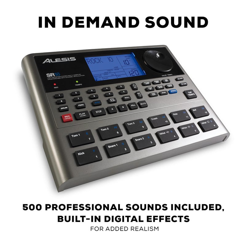 Alesis SR-18 - Studio-Grade Standalone Drum Machine With On-Board Sound Library, Performance Driven I/O and In-Built Effects / Processors - Image 3