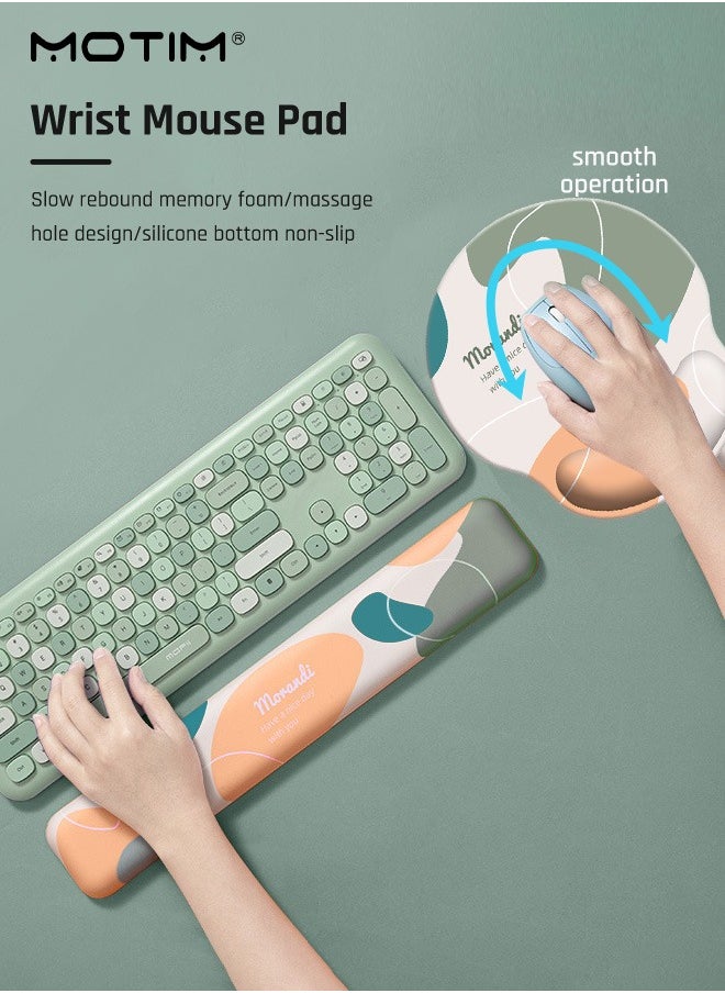 Motim - 2 IN 1 Ergonomic Mouse Pad Wrist Support Pad, Comfortable Mouse Pad Wrist Rest Pad, Memory Foam, Wrist Pain Relief Easy Typing, for Desktop Computer, Laptop, Mac, Gaming, Office - Image 1